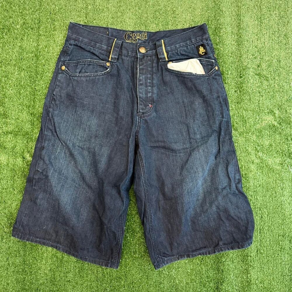 Coogi Men's Navy and Blue Shorts